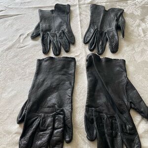 Classic Black Leather Women’s Riding Gloves. Thin & lightweight leather.